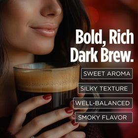 VitaCup Energy Dark Roast showcases vegan, dairy-free, gluten-free attributes