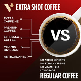 VitaCup Extra Shot 24-stick packaging shown for on-the-go mornings.