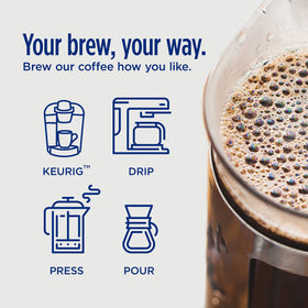 Easy brew setup with VitaCup Genius ground coffee for versatile brewing.