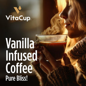 VitaCup Genius Vanilla turmeric infusion delivers a flavorful, wellness-friendly cup.