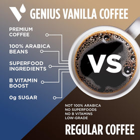 Pour-ready VitaCup Genius Vanilla for a comforting morning ritual.
