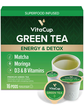 VitaCup Green Tea Pods energy and detox cup