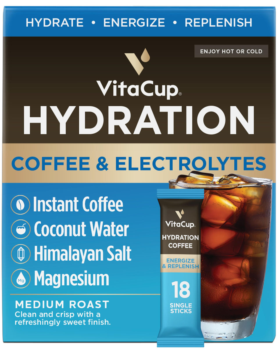 VitaCup hydration coffee packet stand for on-the-go hydration
