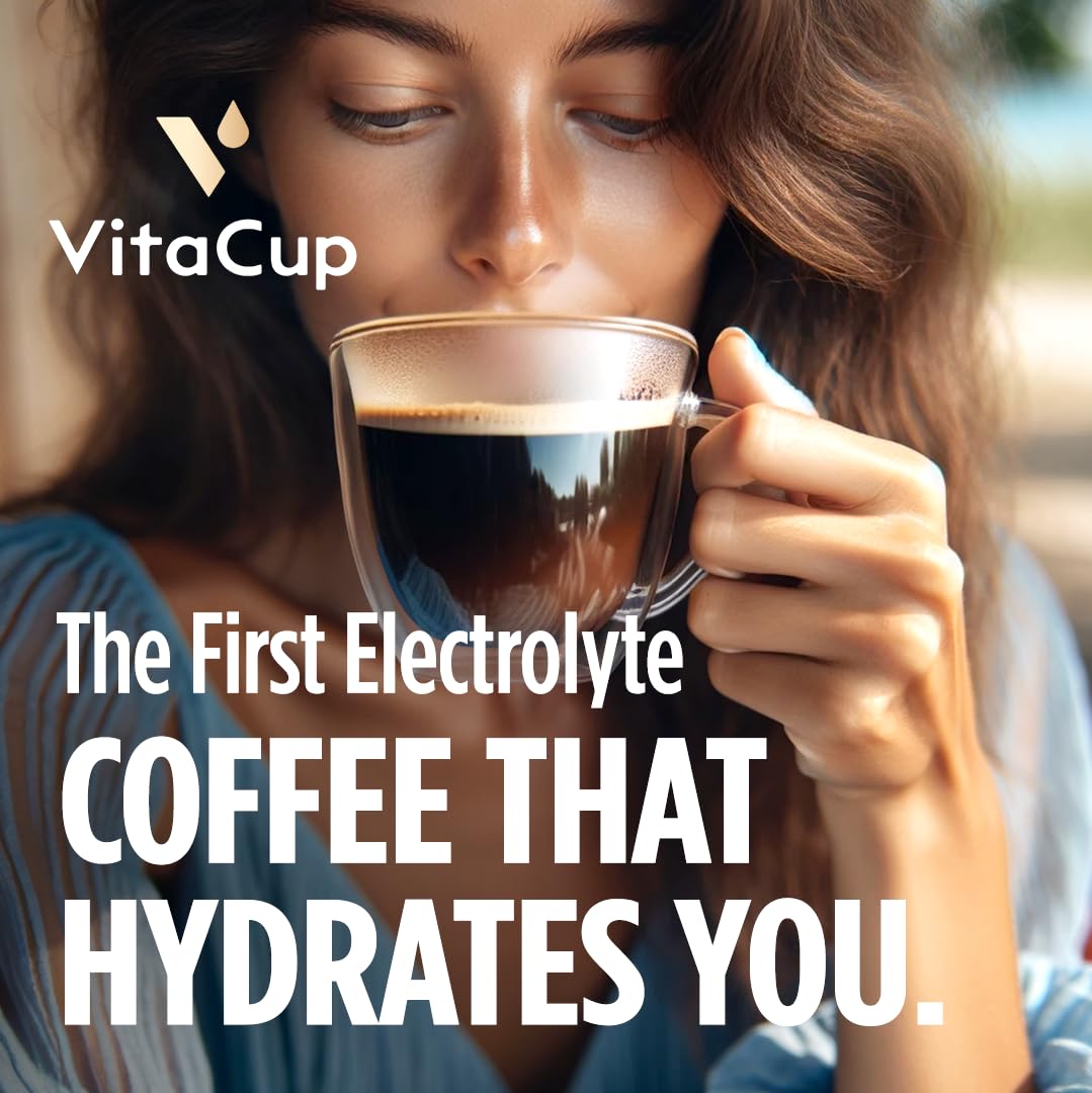 VitaCup instant coffee sticks in a medium roast for quick preparation.