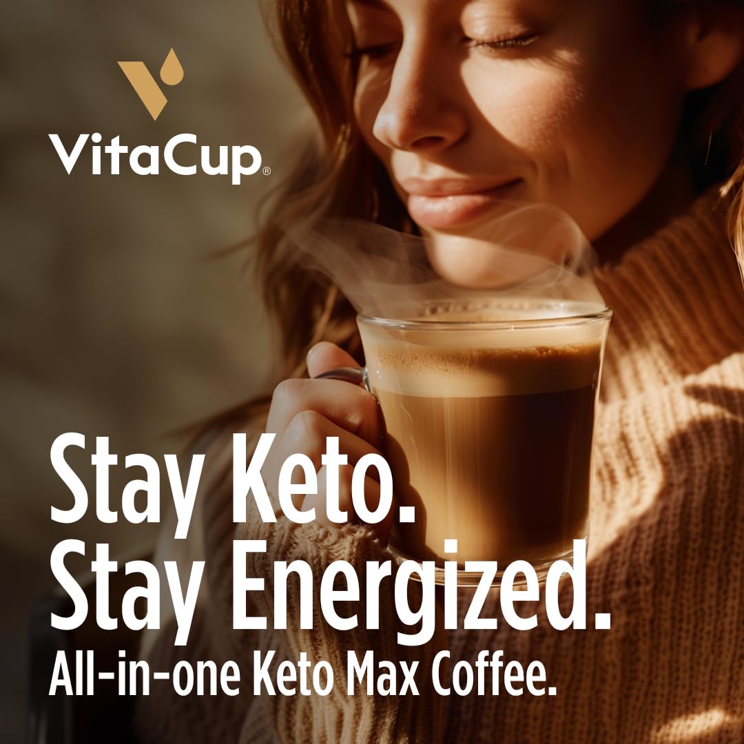 VitaCup Keto Max Butter-MCT oil infused coffee in a single-serve pod