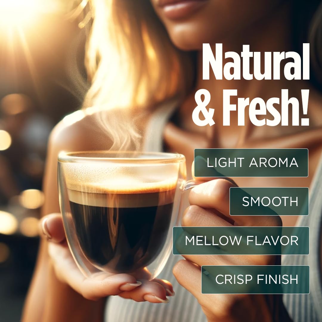 Steaming cup of VitaCup Mineral Coffee reveals medium-dark richness