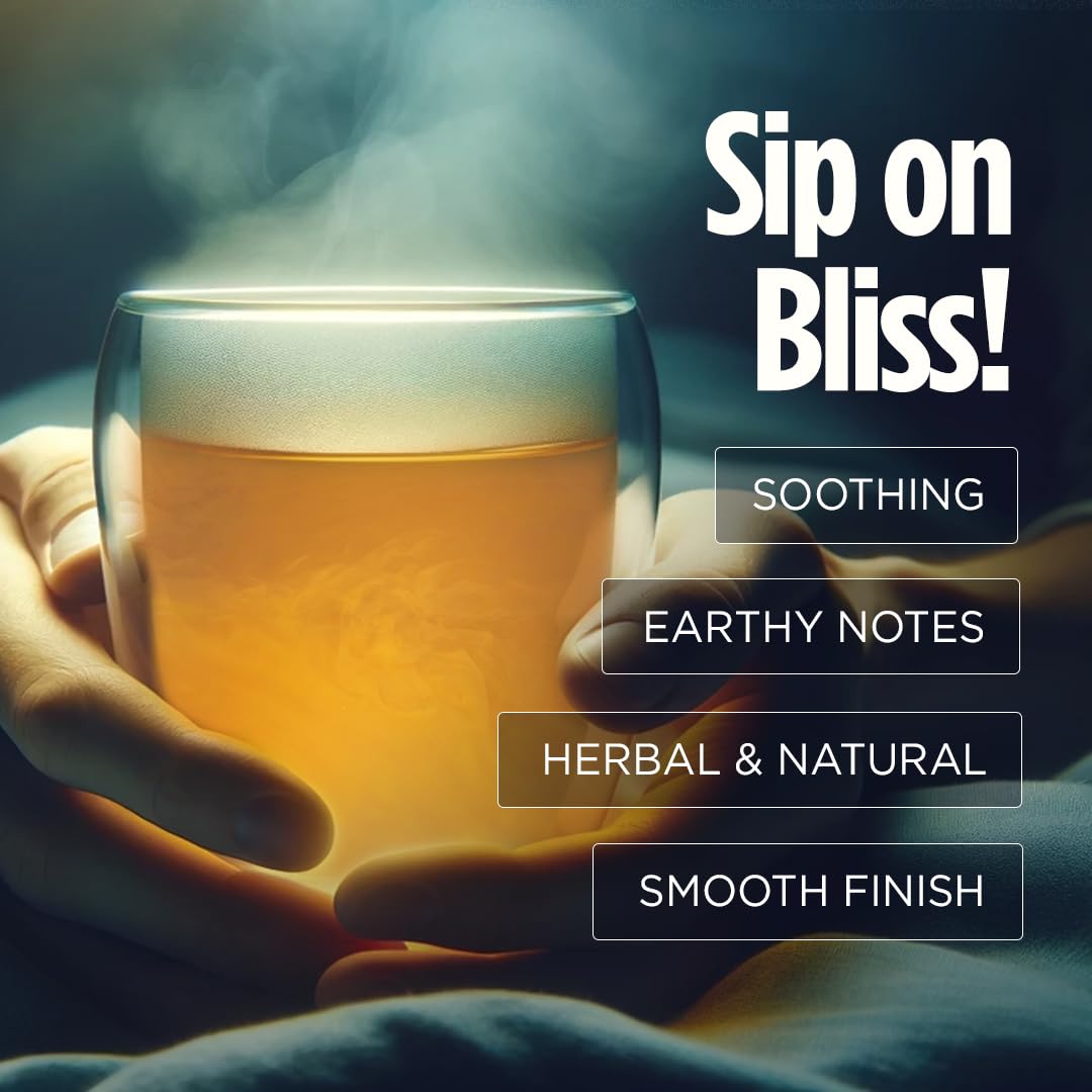 VitaCup Sleep Fuel chamomile blend closeup, soothing herbal notes.