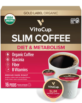 VitaCup Slim Organic Coffee Pods offer convenient single-serve for busy mornings.