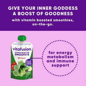 Vitafusion pouch with 3g fiber and electrolytes feature highlight