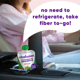 Real fruit blend Vitafusion pouch apple-spinach-banana for satisfying afternoon refreshment