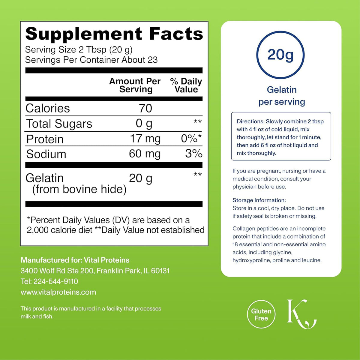 Vital Proteins Beef Gelatin Powder dissolving in hot liquid, blends quickly into coffee or tea.