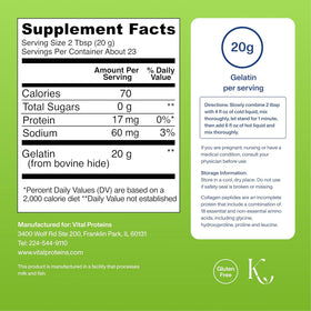Vital Proteins Beef Gelatin Powder dissolving in hot liquid, blends quickly into coffee or tea.