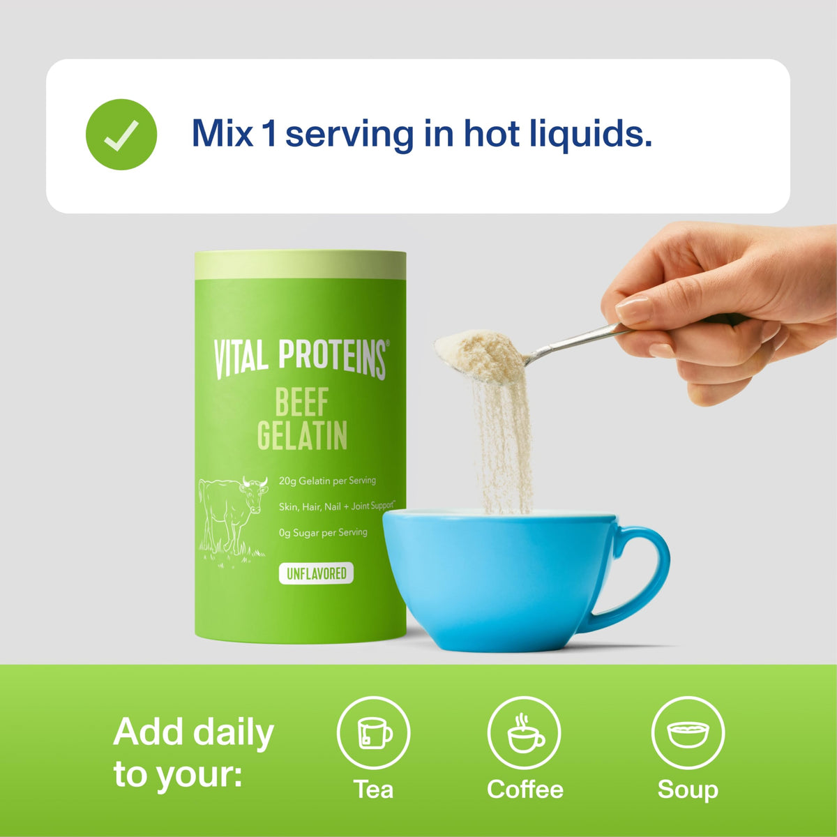 Vital Proteins Beef Gelatin Powder whisked into custard for silky texture.