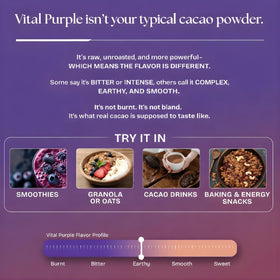 Vital Purple anthocyanin-color captures natural purple hue and nutrient density.