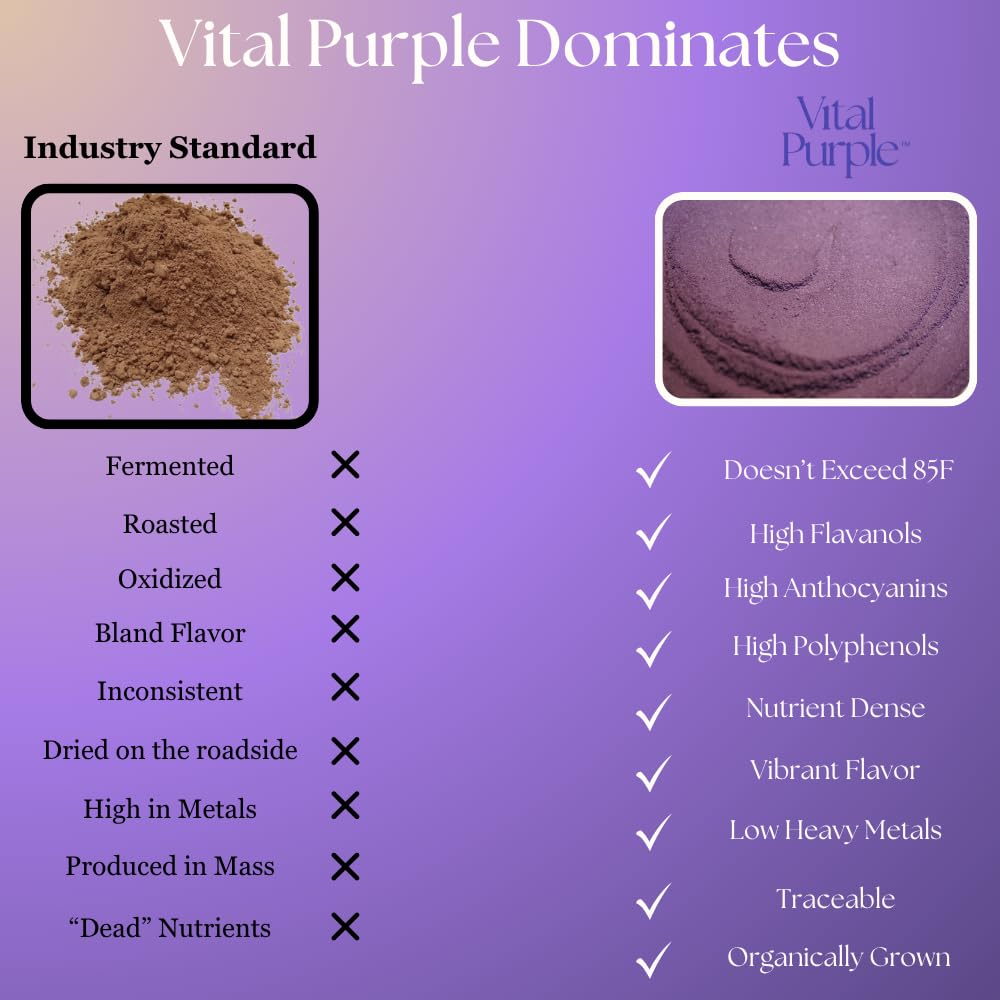 Vital Purple morning-smoothie presents a vibrant, energizing start to the day.
