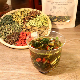 Vital Tea burdock root forms an earthy base of the blend