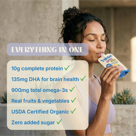 Vitala Apple Glow packaging emphasizes 135mg DHA omega-3 per serving.
