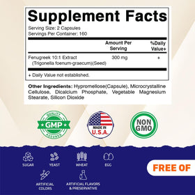 Vitamatic Fenugreek capsules in a tray offer easy two-capsule daily use
