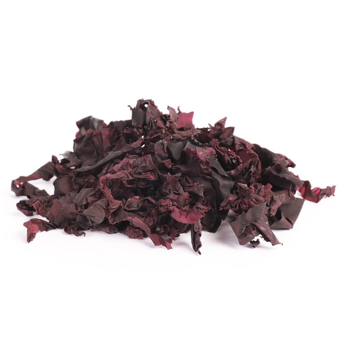 Vitamin Sea dulse close-up texture, tender red seaweed rich in minerals