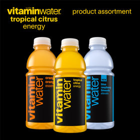 Vitaminwater Energy Tropical Citrus pack of 12 bottles for family hydration.