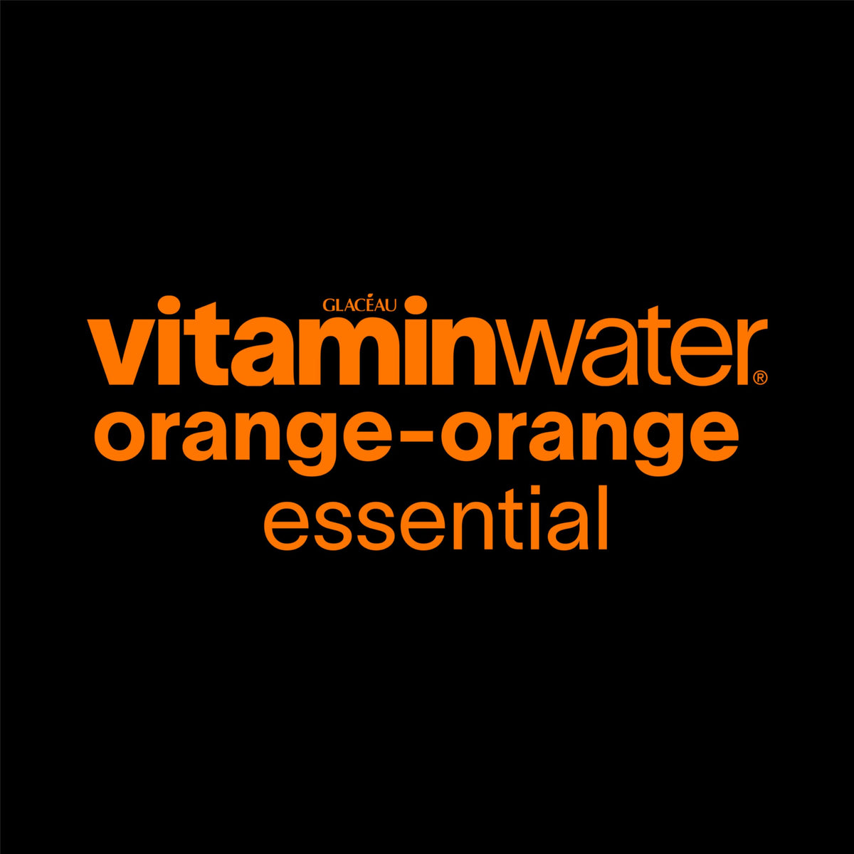 Pour shot of Vitaminwater Essential Orange-Orange into glass.