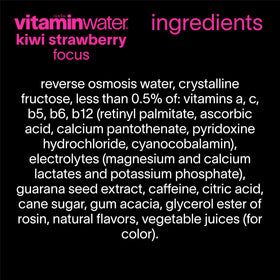 Vitaminwater Focus Kiwi Strawberry product image conveying tasty energy and hydration.