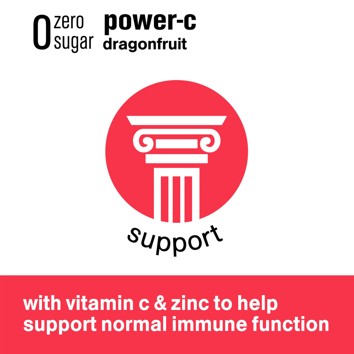 Vitaminwater Power-C Dragonfruit bottle open for quick pour and taste.