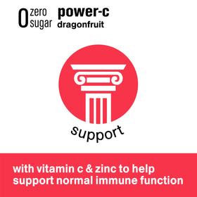 Vitaminwater Power-C Dragonfruit bottle open for quick pour and taste.