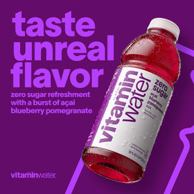 Side view of Vitaminwater XXX bottle with vibrant flavor and hydration appeal