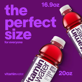 Vitaminwater XXX nutrition facts panel showing B vitamins and antioxidants
