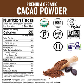 Hot chocolate cup featuring Viva Naturals cacao powder