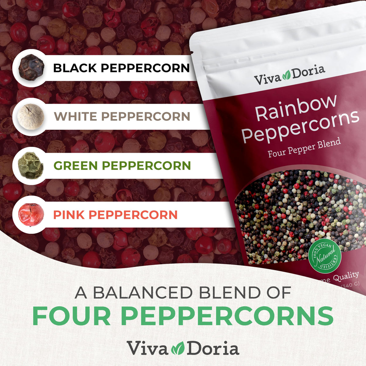 Viva Doria Himalayan pink salt coarse crystals for grinder refills