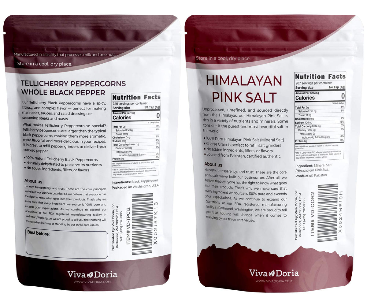 Viva Doria Himalayan pink salt adds mineral-rich flavor.