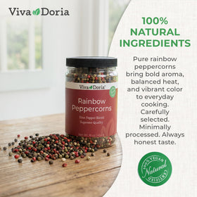 Viva Doria Rainbow Blend reclosable container keeps freshness secure.