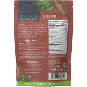 Keto-friendly Viva Naturals cacao nibs offer chocolate-like crunch