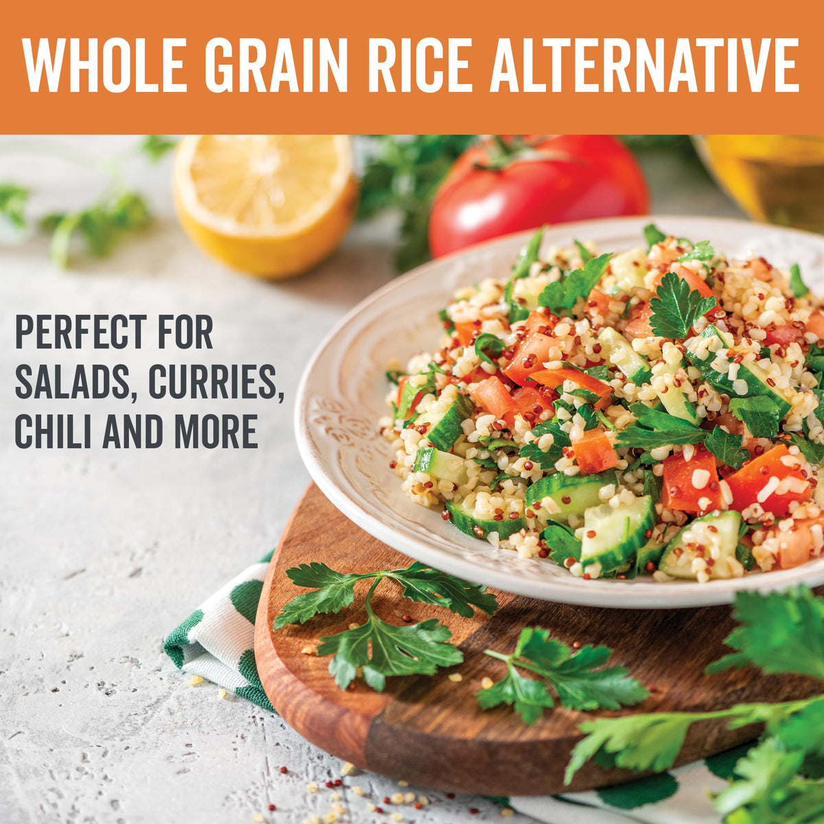 Viva Naturals dried quinoa grains, pre-washed for quick weeknight meals.