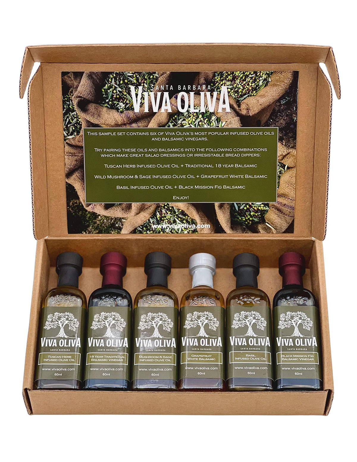Viva Oliva Six Set Tuscan Herb oil for finishing and aroma