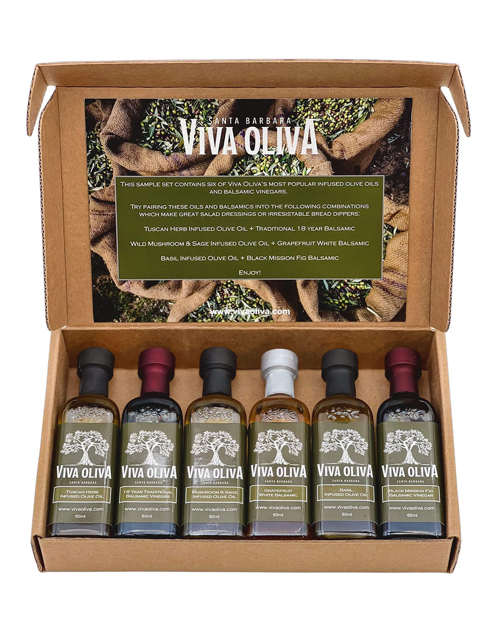 Viva Oliva Six Set Tuscan Herb oil for finishing and aroma