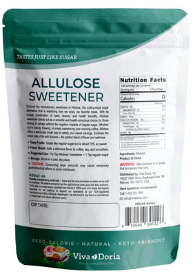 Viva Doria Allulose Sweetener packaging highlights the 2 lb size for baking and cooking.