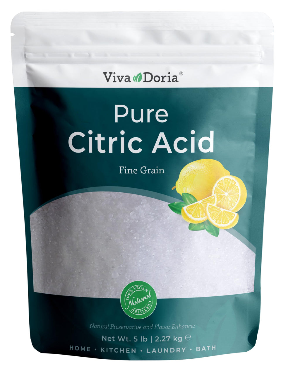 Viva Doria citric acid fine-grain powder for precise flavoring and quick dissolution