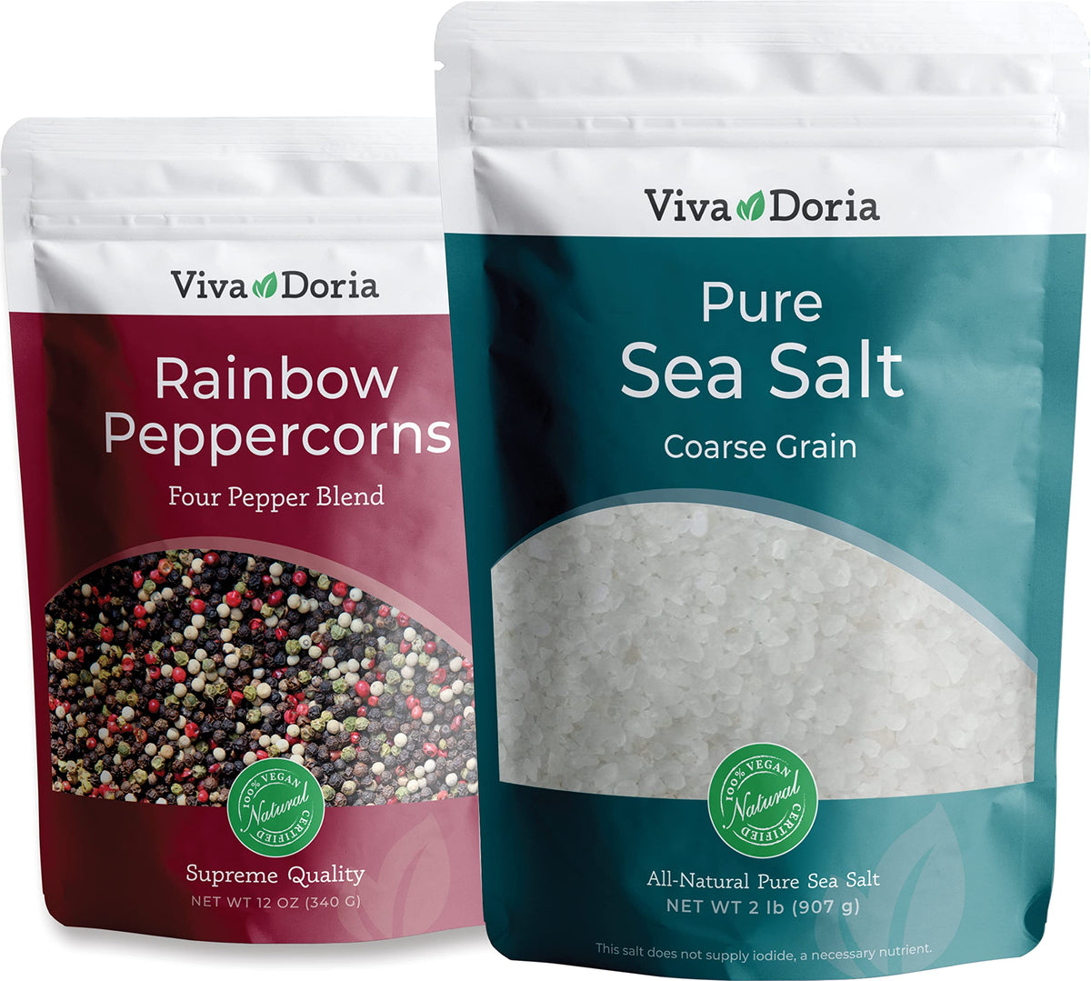 Viva Doria Rainbow Peppercorns Blend bottle highlights colorful peppercorns for vibrant flavor
