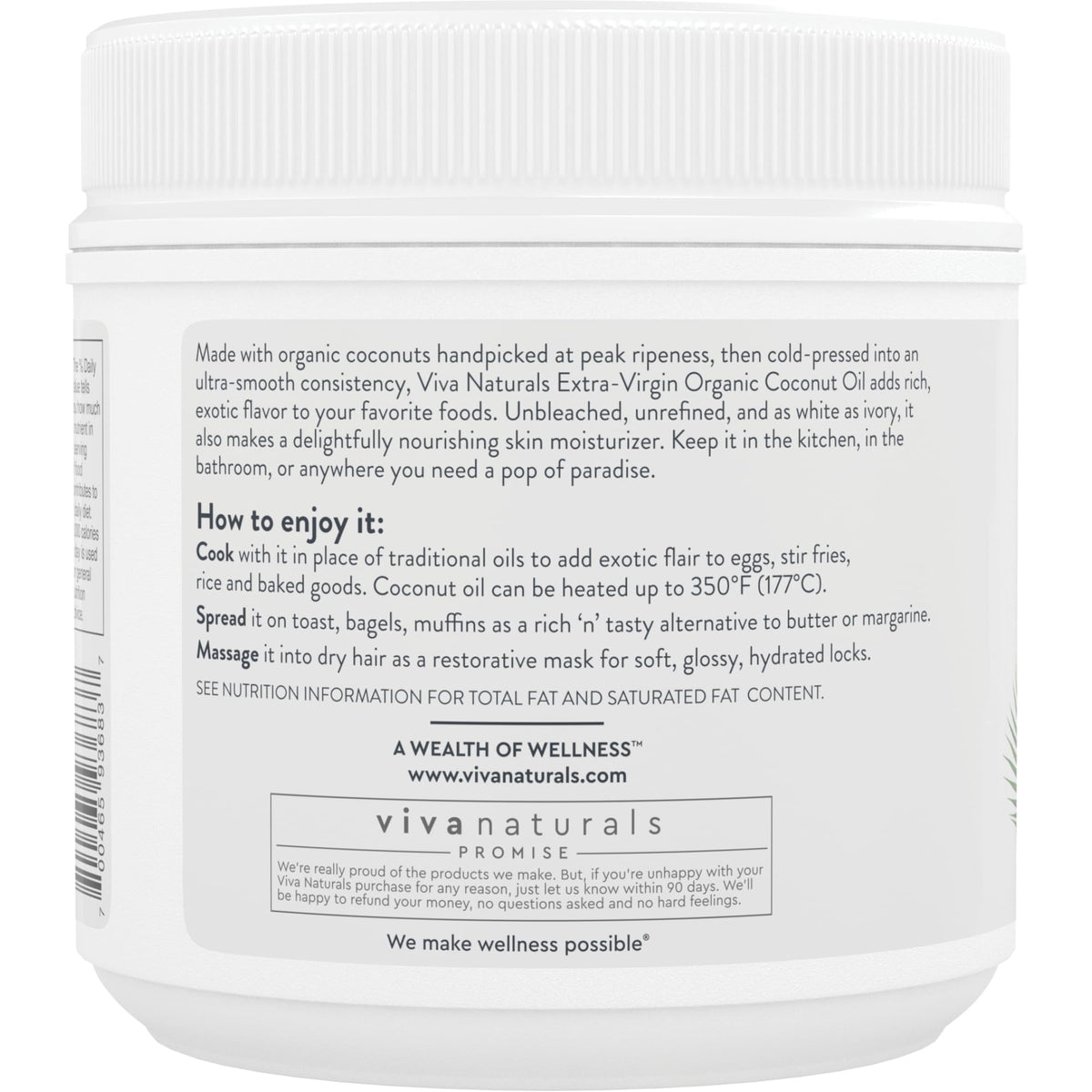 Viva Naturals coconut oil bottle beside pantry essentials.