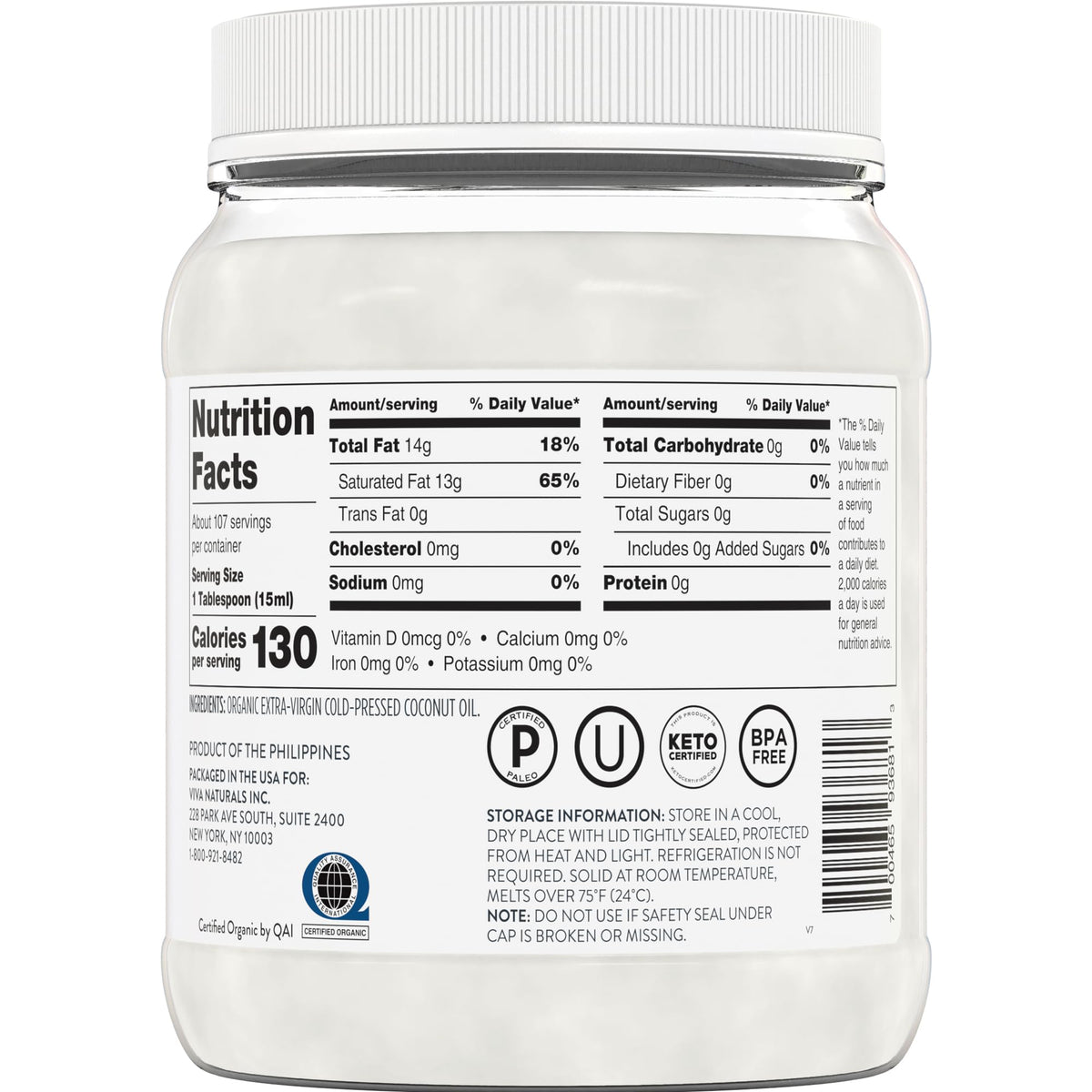 Viva Naturals Organic Coconut Oil on bathroom shelf hints at skin hydration.