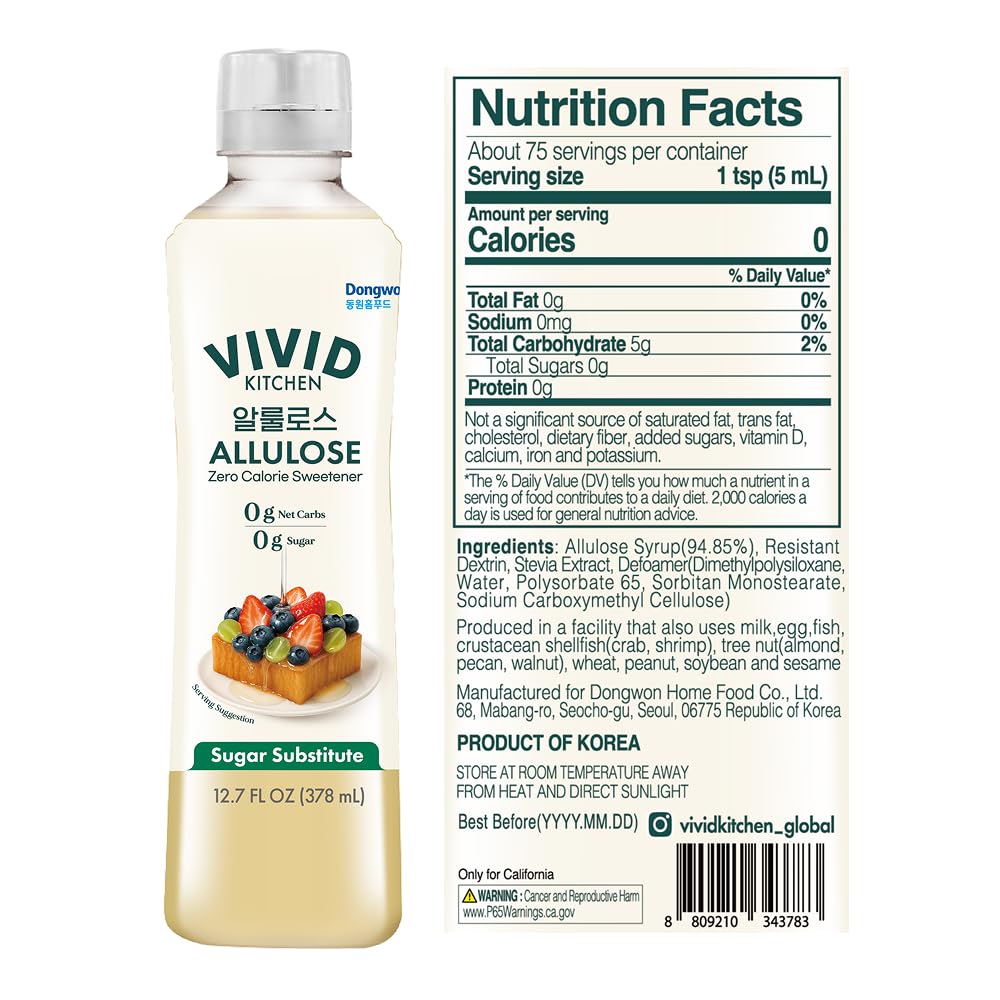 Pouring VIVID KITCHEN Allulose Syrup over pancakes for keto-friendly sweetness