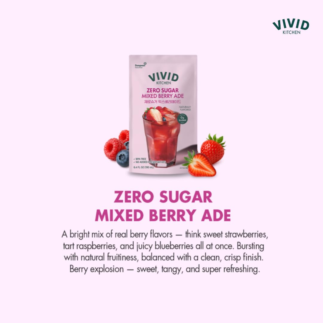 VIVID KITCHEN Grapefruit & Shine Muscat Ade on store shelf, ready-to-purchase packaging