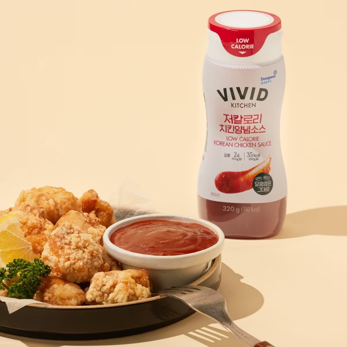 VIVID KITCHEN Korean Chicken Sauce bottle-cap seal indicates freshness