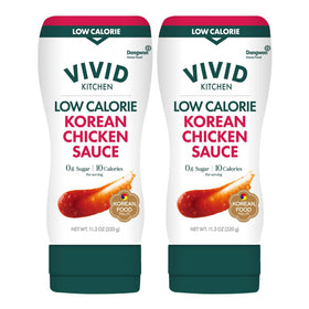 VIVID KITCHEN Korean Chicken Sauce bottle pour shows easy, flavorful marinade use