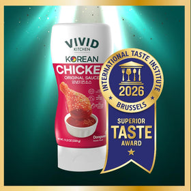 VIVID KITCHEN Korean Chicken Sauce marination bowl highlights overnight flavor infusion