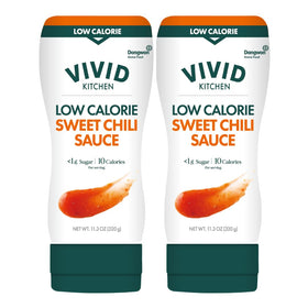 VIVID KITCHEN low-calorie sweet chili sauce bottle for dipping and glazing.