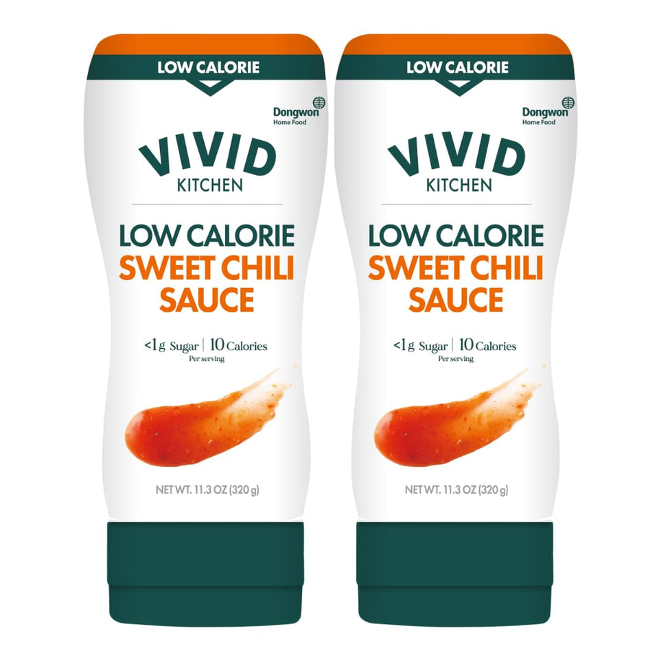 VIVID KITCHEN low-calorie sweet chili sauce bottle for dipping and glazing.